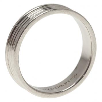 Pre Owned Tiffany & Co. Five Row Men Platinum Wedding Band Size 59