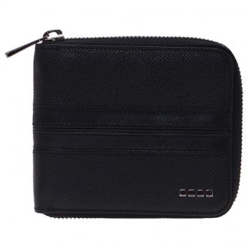 Pre Owned Tod's Black Leather Zip-Around Compact Wallet