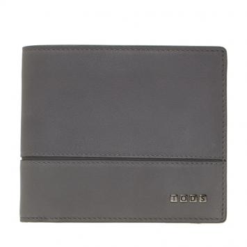 Pre Owned Tod's Grey Leather Compact Bifold  Wallet 