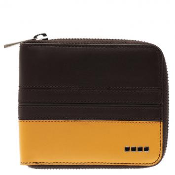 Pre Owned Tod's Two Tone Leather Zip Around Wallet 