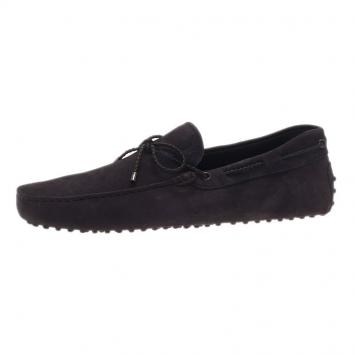 Pre Owned Tod's Black Suede Bow Loafers Size 45.5