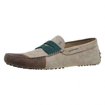 Pre Owned Tod's Tri Color Suede Penny Loafers Size 43.5
