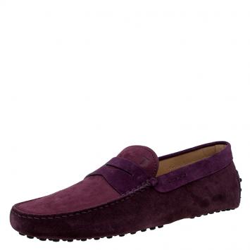 Pre Owned Tod's Two Tone Suede and Nubuck Penny Loafers Size 43