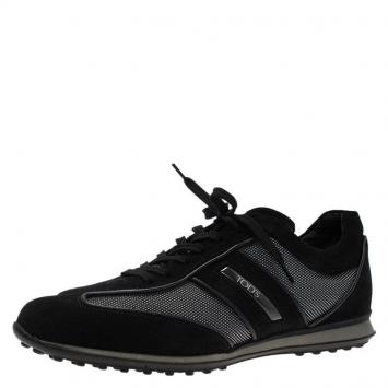 Pre Owned Tod's Black Suede Sneakers Size 41