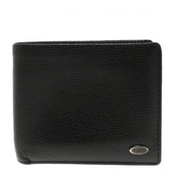Pre Owned Tod's Black Leather BiFold Wallet