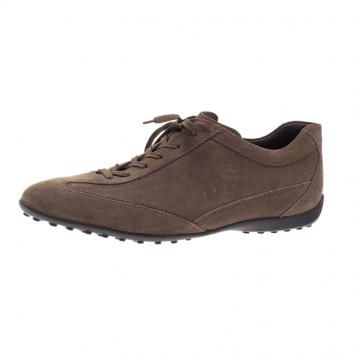 Pre Owned Tod's Brown Suede Sneakers Size 42.5