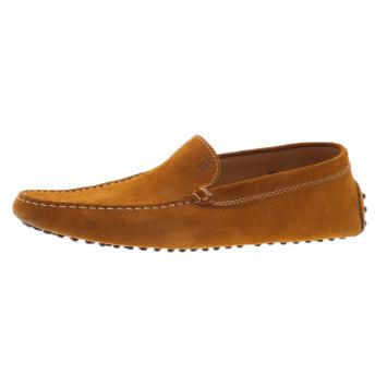 Pre Owned Tod's Light Brown Suede Loafers Size 42.5 