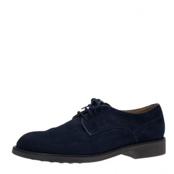 Pre Owned Tod's Navy Blue Suede Lace Up Oxfords Size 44