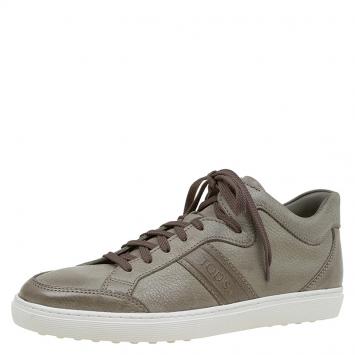 Pre Owned Tod's Green Leather Sneakers Size 40