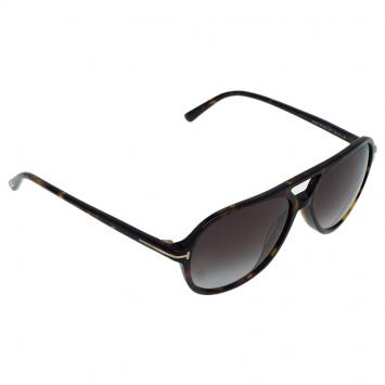 Pre Owned Tom Ford Brown Jared Aviator Sunglasses