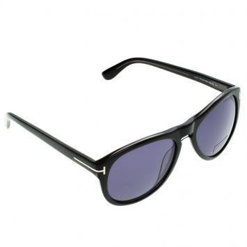 Pre Owned Tom Ford Dark Grey TF347 Kurt Aviator Sunglasses