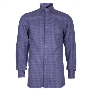 Pre Owned Tom Ford Men's Purple Check Shirt M