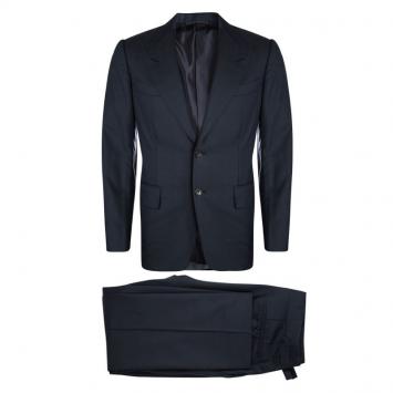 مملوكة مسبقًا Tom Ford Navy Blue Wool Suit M