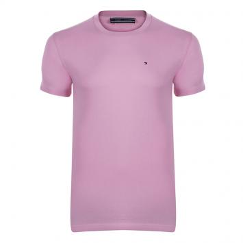 Pre Owned Tommy Hilfiger Pink Logo Crew Neck Tshirt XL