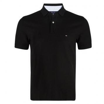 Pre Owned Tommy Hilfiger Black Short Sleeve Polo T-Shirt S