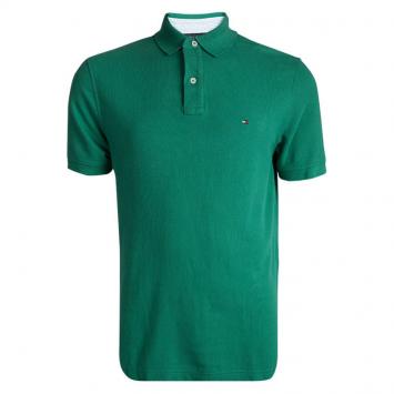 Pre Owned Tommy Hilfiger Green Short Sleeve Polo T-Shirt M