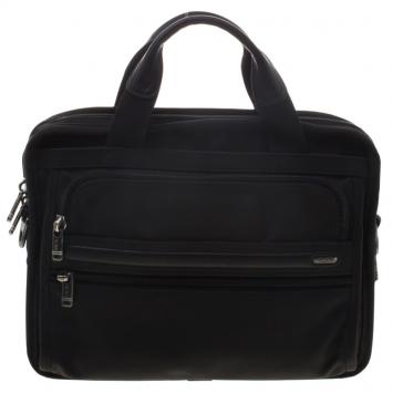 Pre Owned Tumi Black Nylon Expandable Portfolio Alpha Laptop Bag