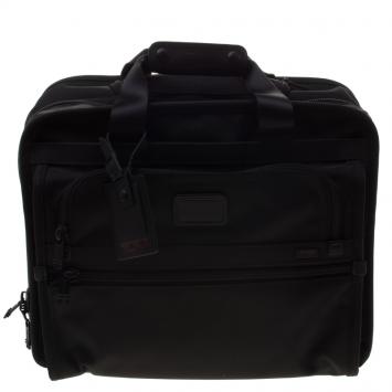 Pre Owned Tumi Black Nylon Carry On Garment Rolling Suitcase