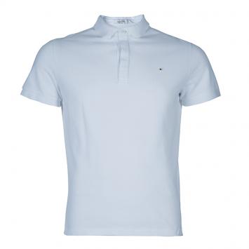 Pre Owned Valentino White Rockstud Detail Polo T-Shirt M