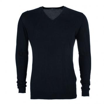 Pre Owned Z Zegna Men's Black V-Neck Sweater XL