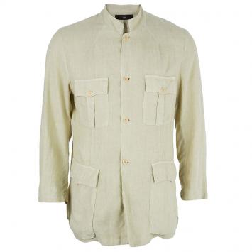 Pre Owned Z Zegna Men's Beige Linen Jacket L
