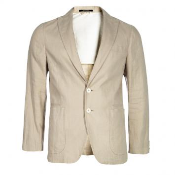 Pre Owned Z Zegna Men's Beige Linen Blazer M