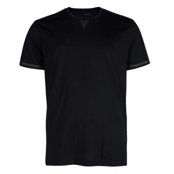 Pre Owned Z Zegna Black Crew Neck T-Shirt XL 