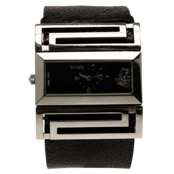 Pre Owned Versace Black Stainless Steel Beauville Women's Wristwatch 40MM