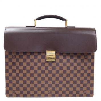 Pre Owned Louis Vuitton Damier Ebene Canvas Altona Briefcase GM