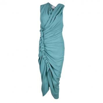 Pre Owned 3.1 Phillip Lim Green Gathered Sleeveless Dress M