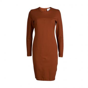 Pre Owned 3.1 Phillip Lim Burnt Orange Knit Long Sleeve Sheath Dress M