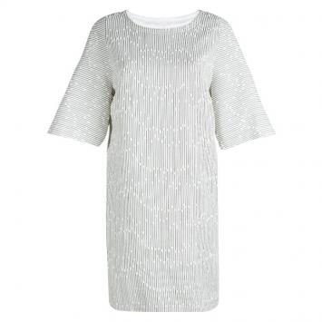 Pre Owned 3.1 Phillip Lim Off White Striped Textured Shift Dress S