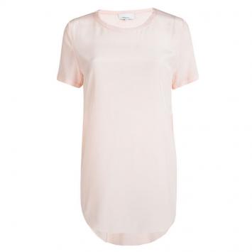 Pre Owned 3.1 Phillip Lim Blush Pink Silk High Low Sheer Top S