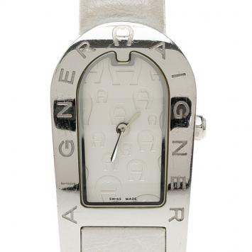 Pre Owned Aigner White Stainless Steel Olbia Women's Wristwatch 22MM