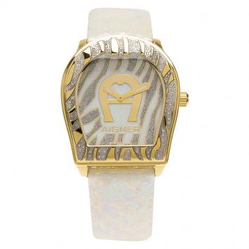 Pre Owned Aigner Mother of Pearl Stainless Steel Verona A48000 Women's Wristwatch 39MM