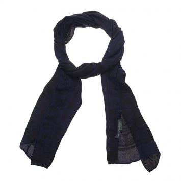 Pre Owned Alexander McQueen Black Jacquard Skull Stole
