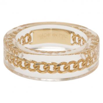 Pre Owned Alexander McQueen Plexi Chain Bangle Bracelet 