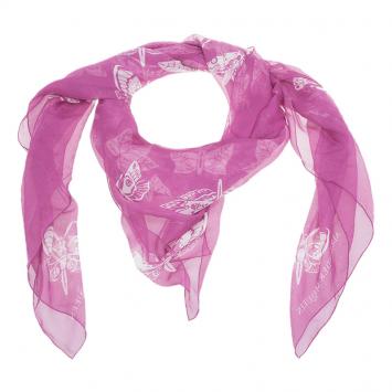 Pre Owned Alexander McQueen Pink Ivy Leaf Square Scarf