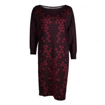 Pre Owned Alexander McQueen Red Honeycomb Print Silk Jersey Bodycon Dress M