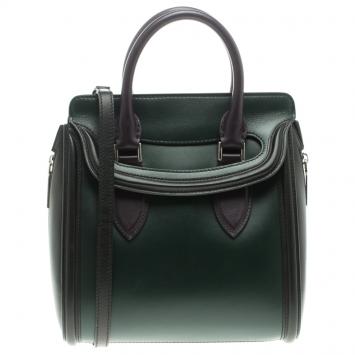 Pre Owned Alexander McQueen Tricolor Leather Small Heroine Satchel