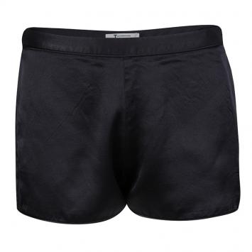 Pre Owned T by Alexander Wang Black Silk Satin Mini Shorts S
