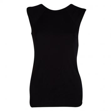 Pre Owned T by Alexander Wang Black Knit Low Back Detail Sleeveless Top S
