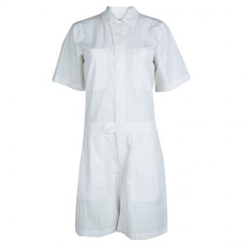 Pre Owned T By Alexander Wang White Cotton Zip Front Play Suit S