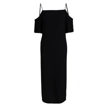 Pre Owned T by Alexander Wang Black Cold Shoulder Shift Dress L 
