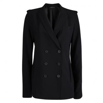 Pre Owned Alexander Wang Black Double Breasted Notched Collar Blazer M