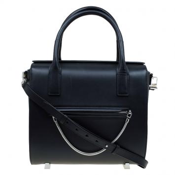 Pre Owned Alexander Wang Black Leather Large Chastity Satchel