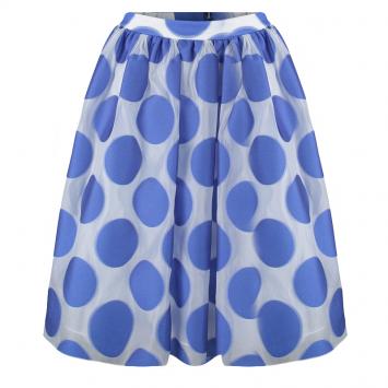 Pre Owned Alice + Olivia Camille Gathered Polka Dot Skirt S