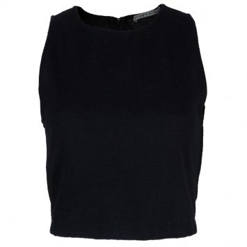 Pre Owned Alice+Olivia Pire Black Crop Top S