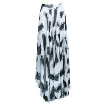 Pre Owned Alice + Olivia Shannon Monochrome Brush Stroke Maxi Skirt M