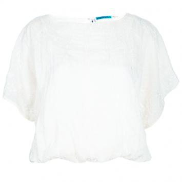 Pre Owned Alice + Olivia Jenna White Embroidered Top XS
